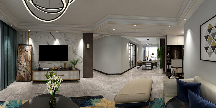 蒋金平-华安城38#140户型-现代1-装修设计方案