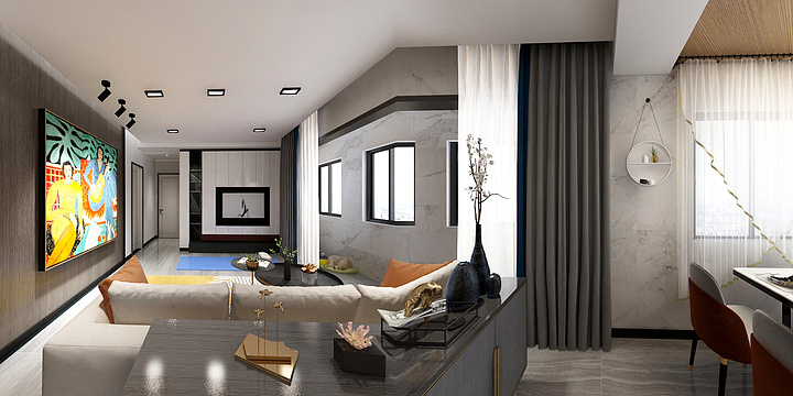 Ly梦境-瑞和园89.50㎡B户型3室2厅1卫-装修设计方案