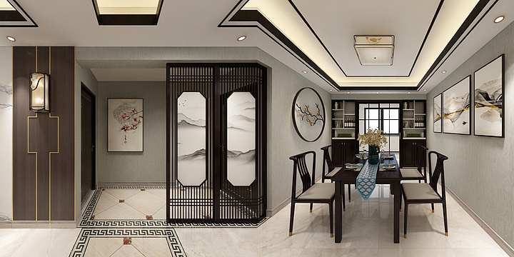 五竹丨-万达新中式-装修设计方案