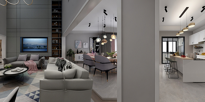 SC首席设计师-世外桃源北欧轻奢风格-装修设计方案