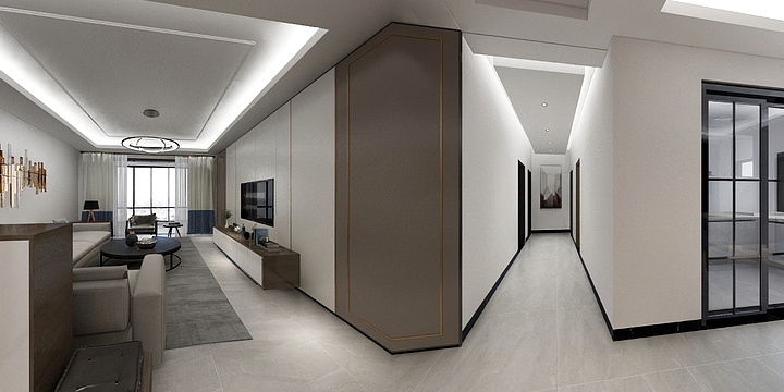 DesignerCJ-现代黑白灰风格-御景园-装修设计方案