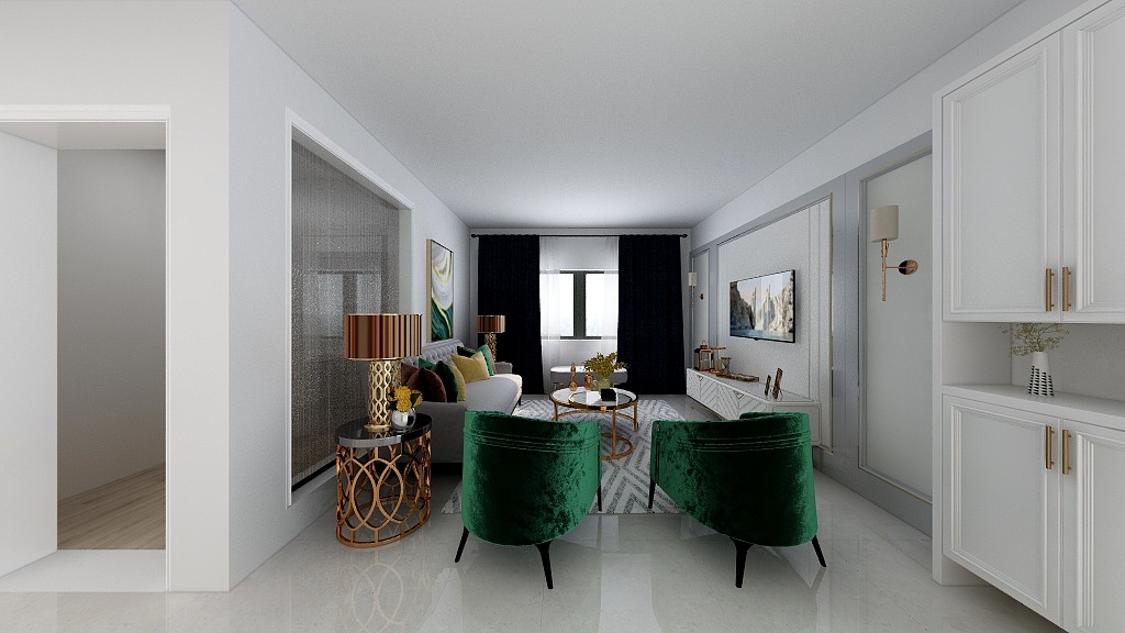 黑色的白BZBD-水岸名居现代轻奢-装修设计方案