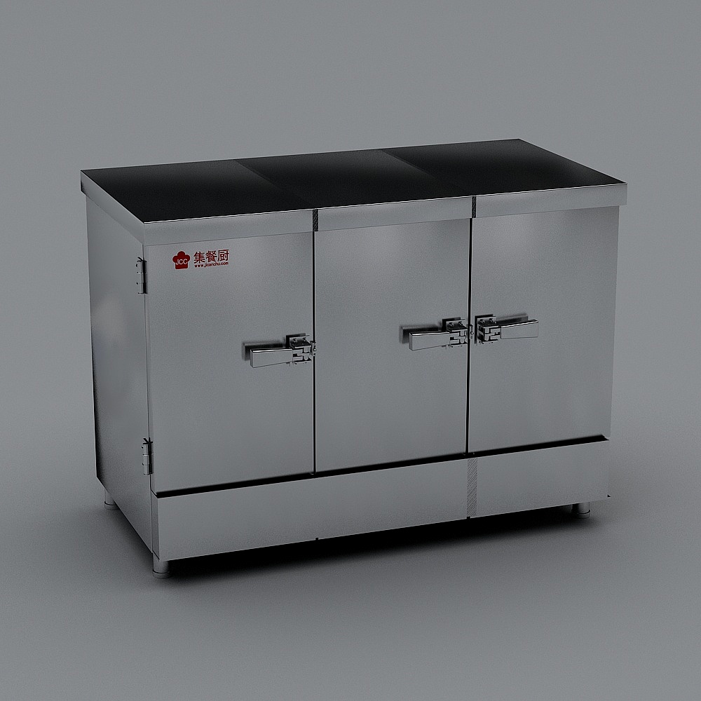 三门蒸饭箱3D模型
