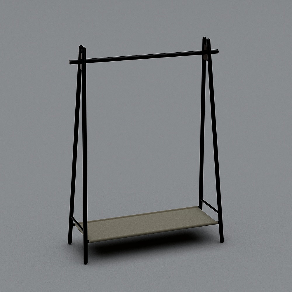 M11-四季衣架-120-榉木3D模型