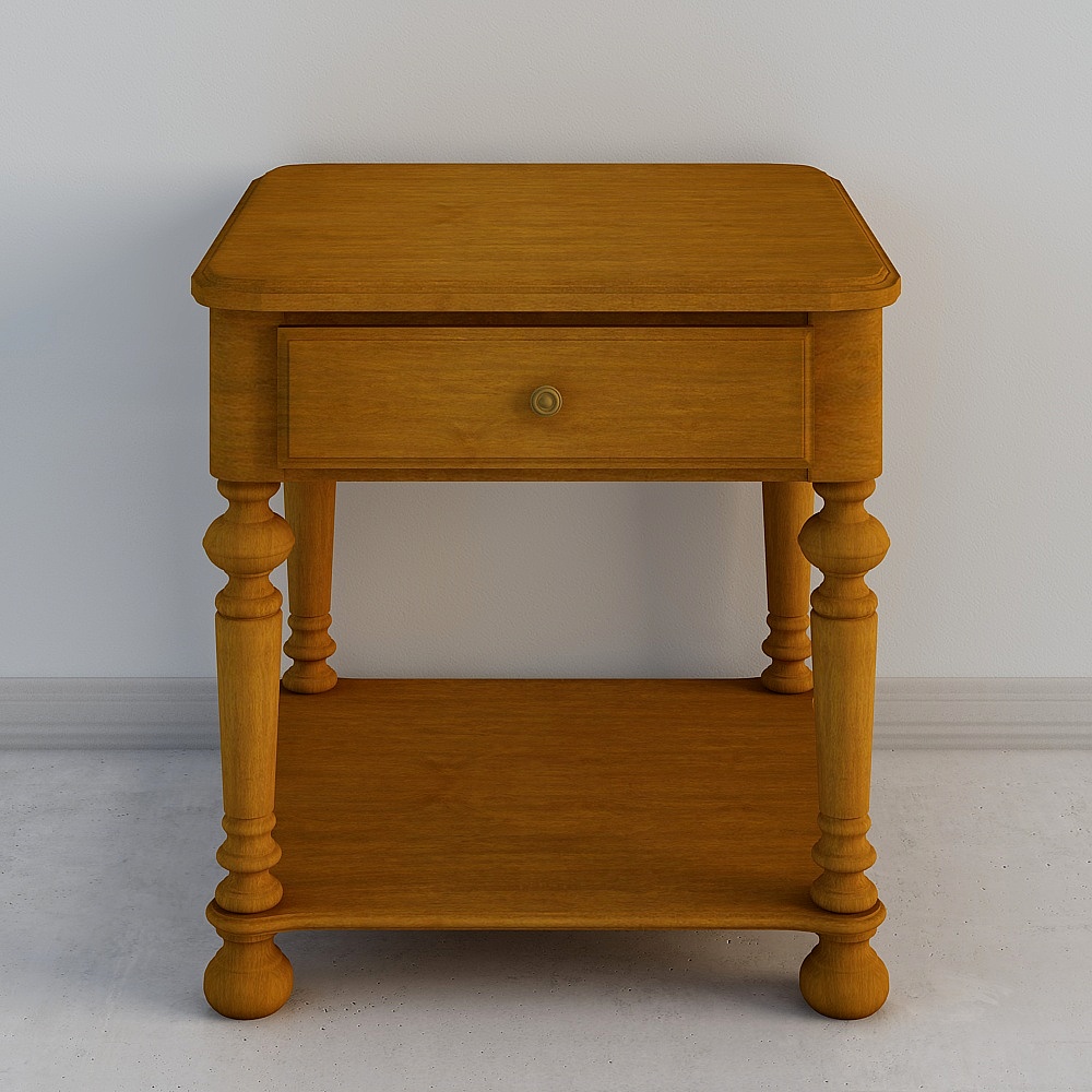 阿宝家具 简美 角几  96-T61B 655*655*665mm