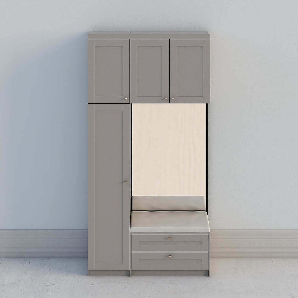北欧入户鞋柜3D模型