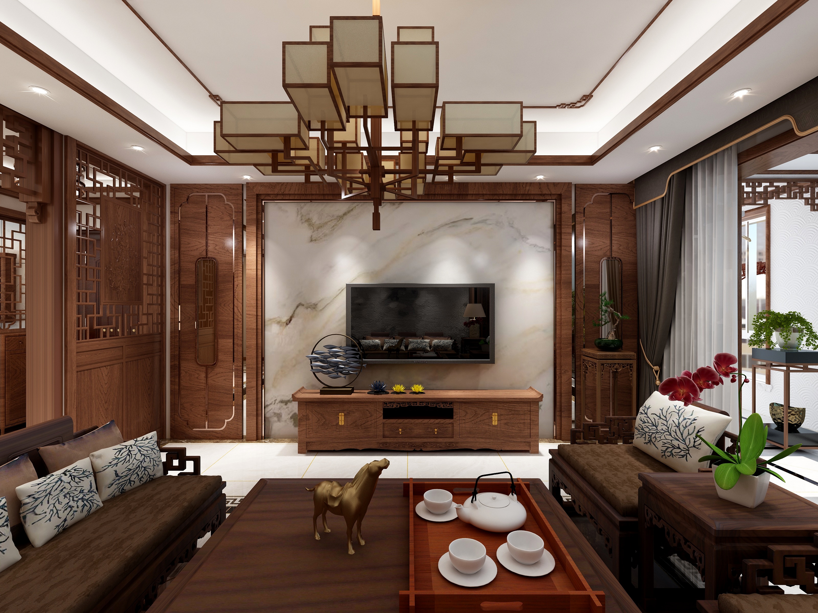 心诚则灵1-中式-装修设计方案