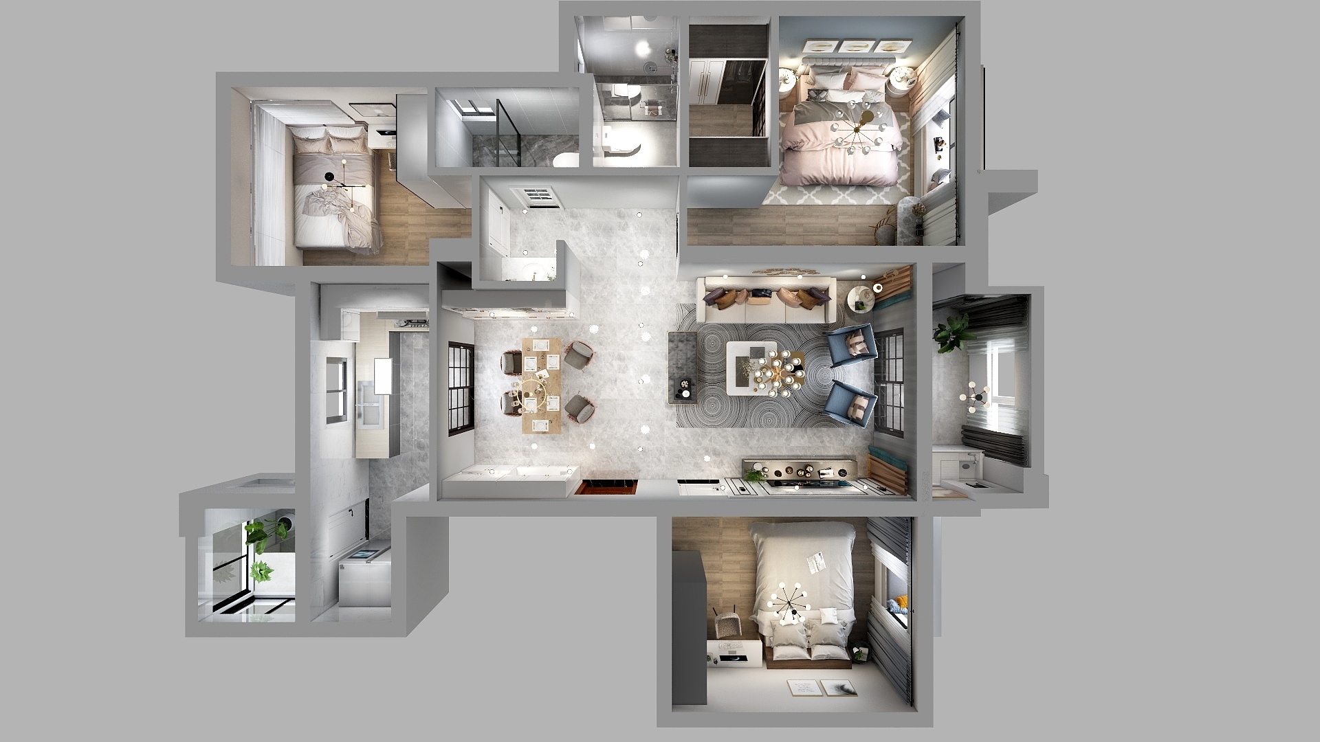 禾艺居设计师-震泽悦未来轻奢120-装修设计方案