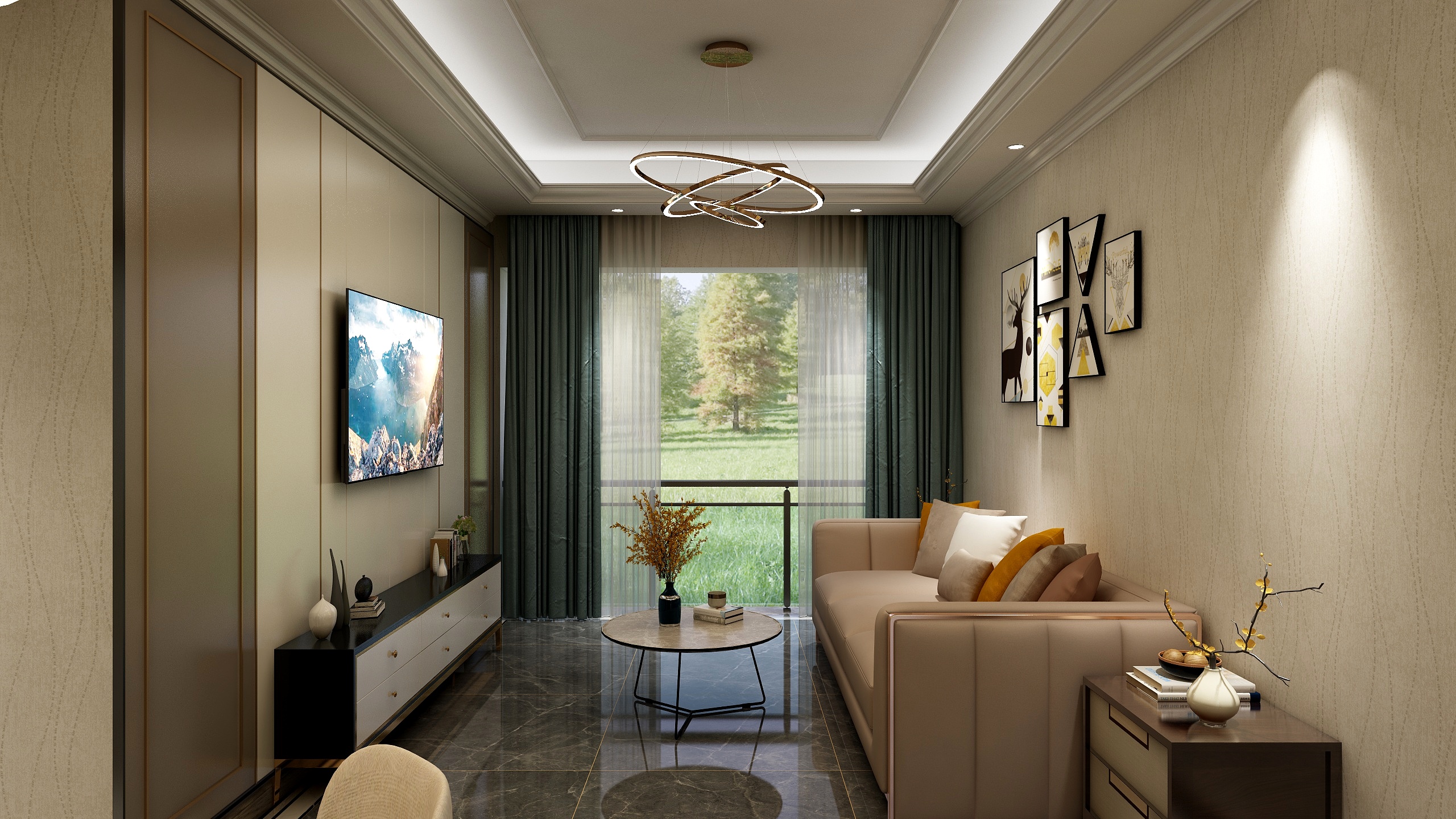 肖学渊-C组团C2户型（建筑面积约：44.66）-装修设计方案