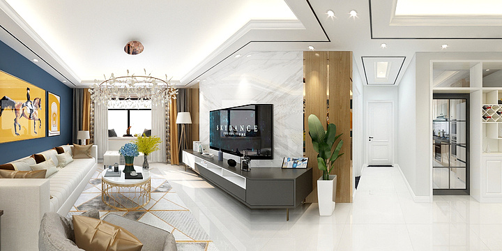 云顶空间设计装饰-紫云悦峰7-西2202-现代北欧-装修设计方案