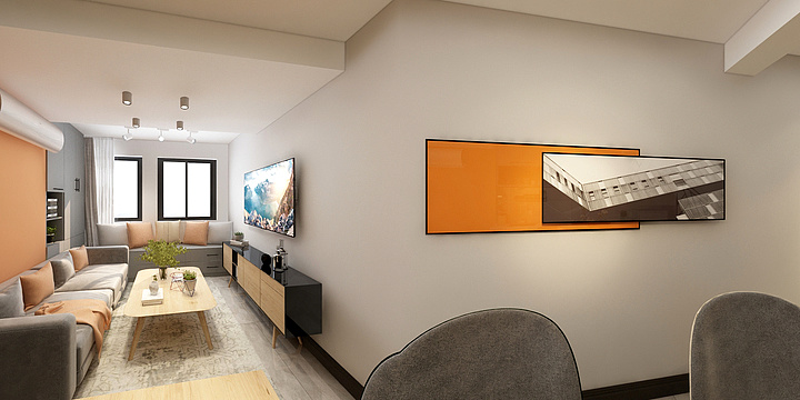 景先生丶-华侨城11-9效果图模板-装修设计方案