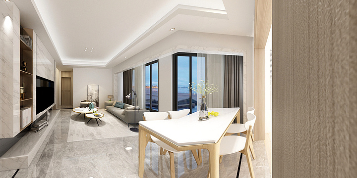 一个透明人-瑞和园89.50㎡B户型3室2厅1卫-装修设计方案