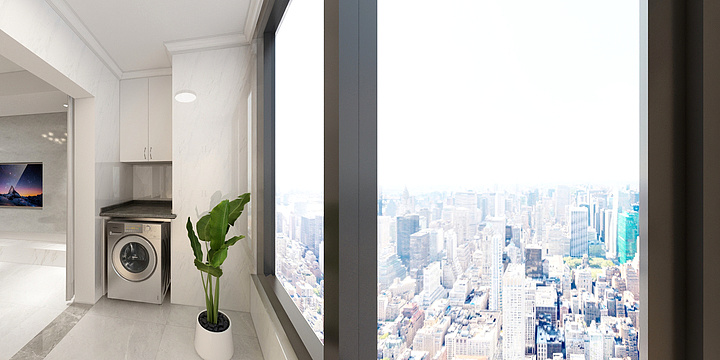 效果图的效果图-绿都澜湾四期-106平-装修设计方案