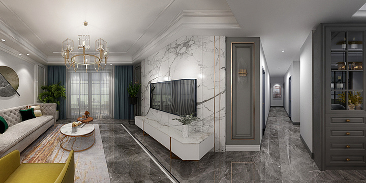 温山软水LRuW-165平方美式轻奢-装修设计方案