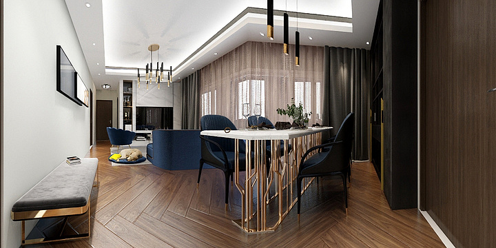 我心匪席-《瑞和园》轻奢I89.50㎡-装修设计方案