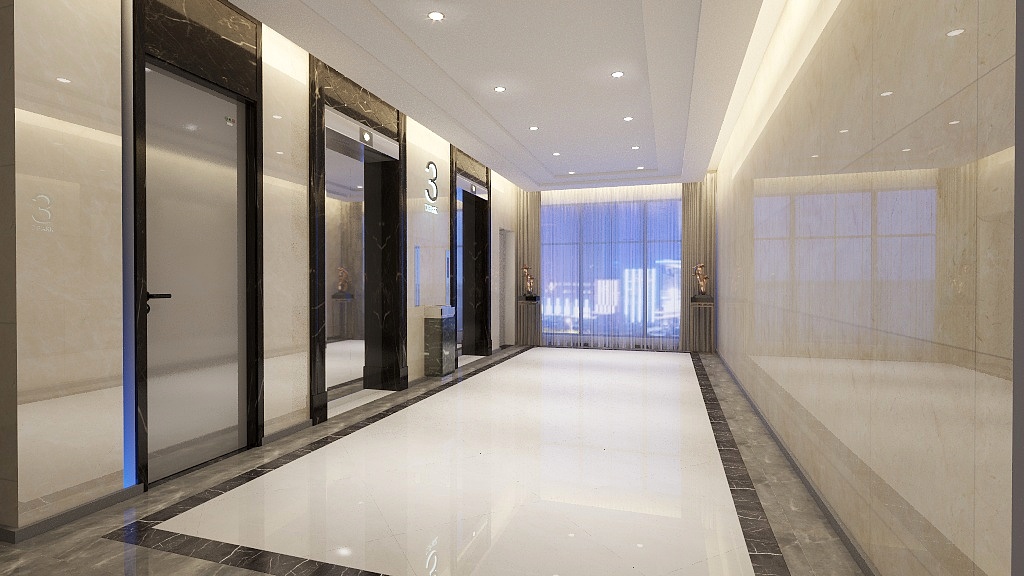 刘娜-电梯厅过道-装修设计方案