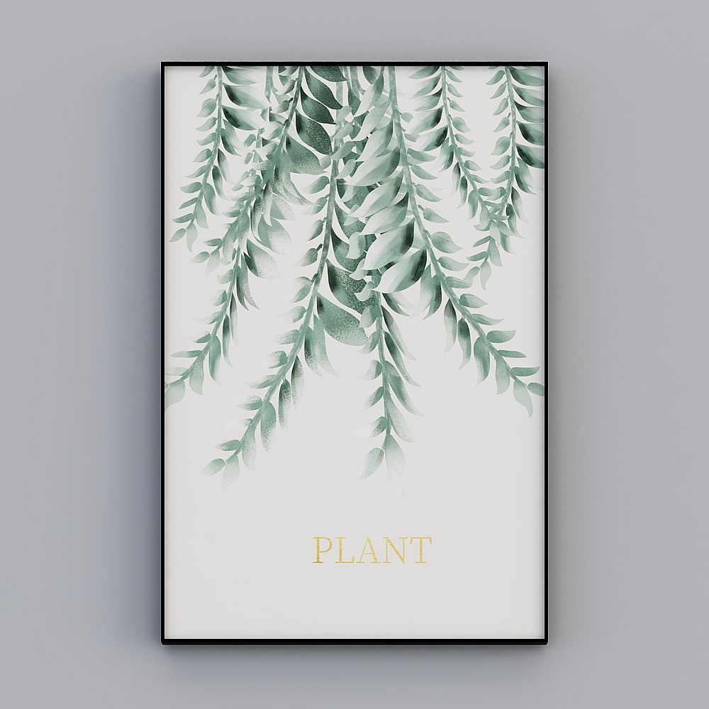 ES414-热带植物小清新现代简约手绘北欧装饰画 2