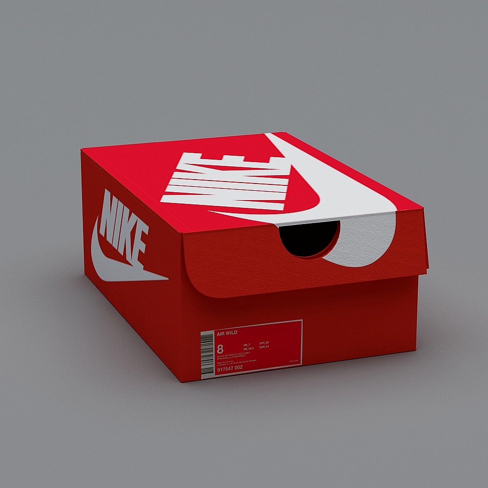 nike红色鞋盒