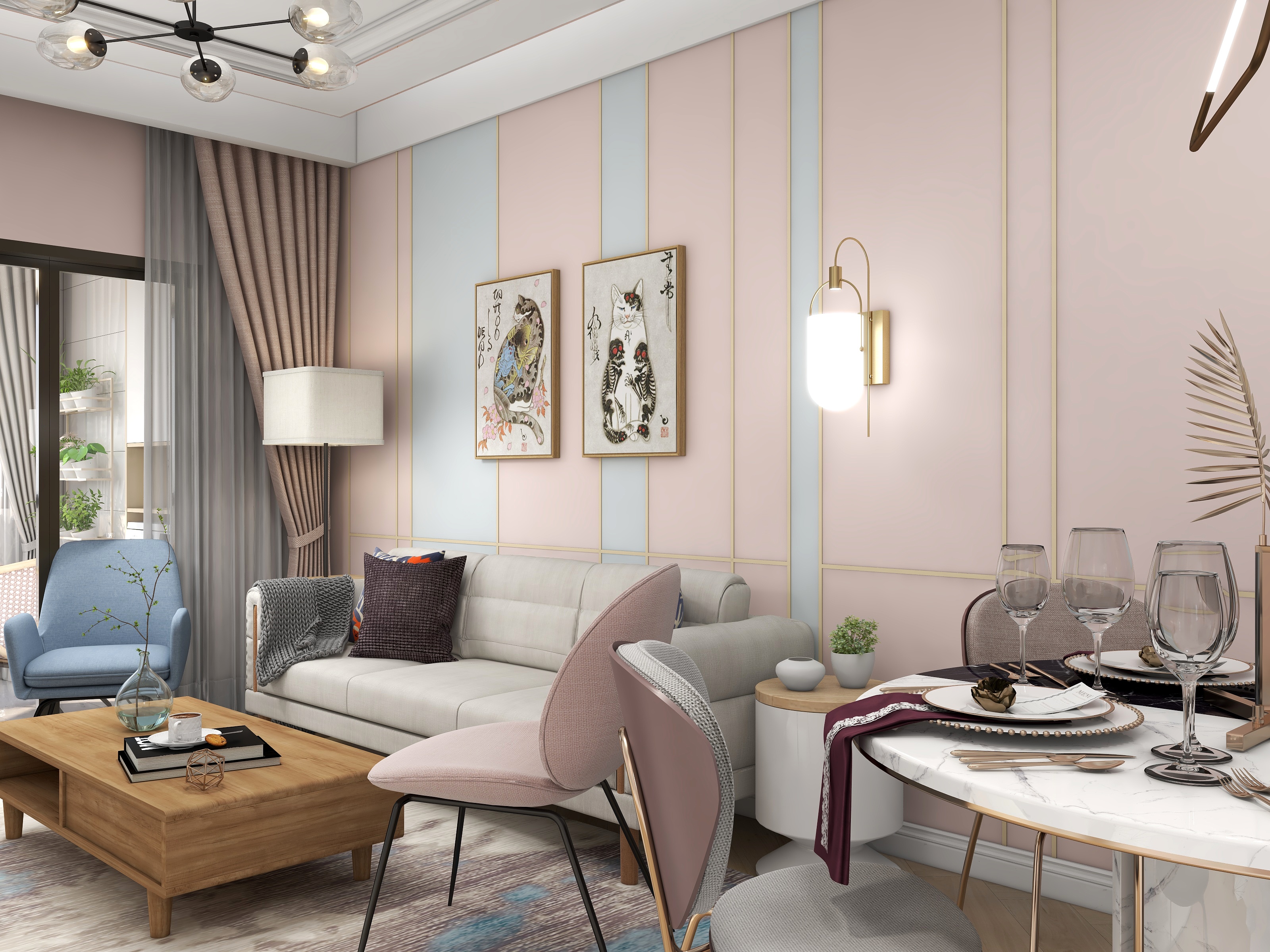 柴剑策-德信海德公园83.00㎡A2’3室2厅1卫1厨-装修设计方案