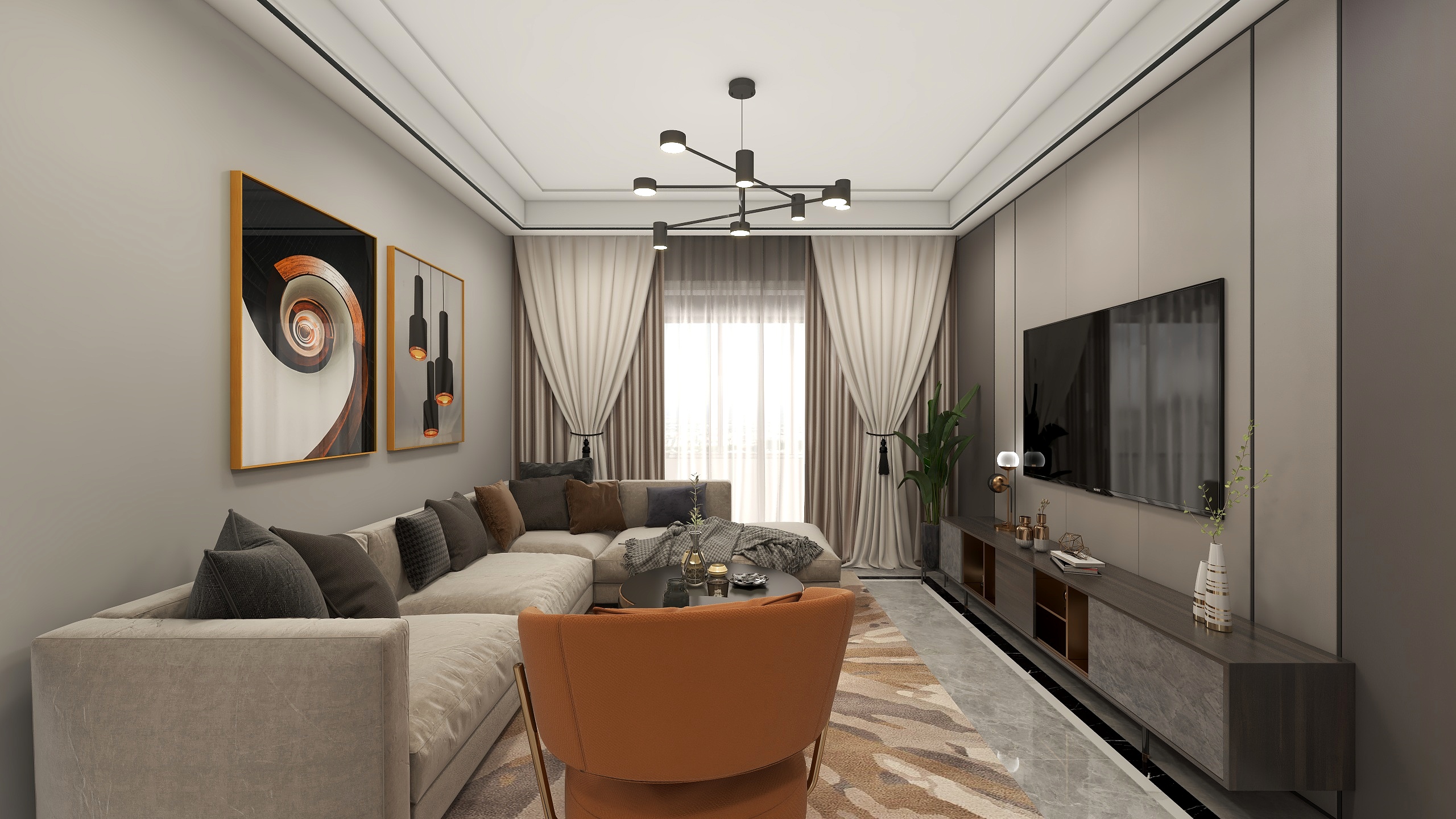 JH江河湖海-华美达王先生现代-装修设计方案