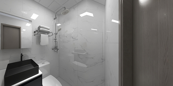 鲍春林-珠江路-现代简约-46平方-装修设计方案