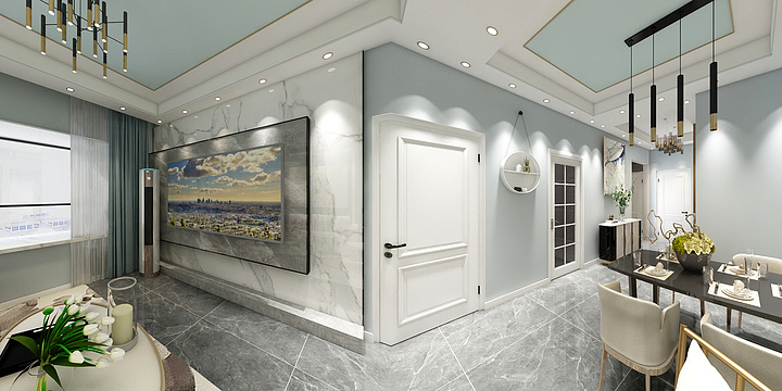 洲桥设计-孔雀城英国宫4期-装修设计方案