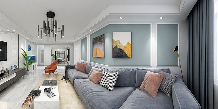 丶丶设计丶丶-唐山市路北区唐公馆2-现代轻奢-装修设计方案