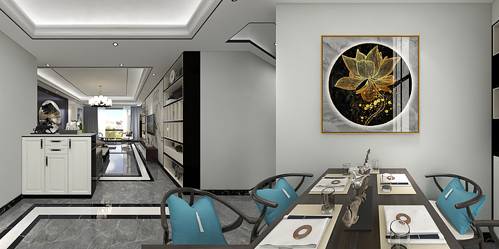 向冉-御江苑-新中式-装修设计方案