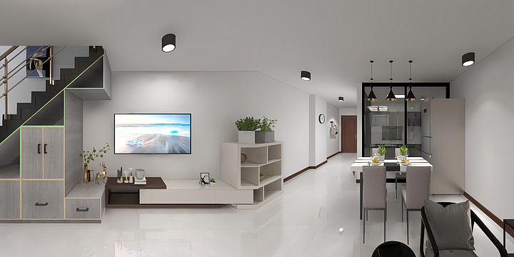 竹木纤维设计小曾-富良商城公寓效果图3-1218-装修设计方案