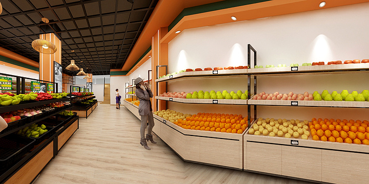 姬洪飞-水果超市效果图-1-装修设计方案