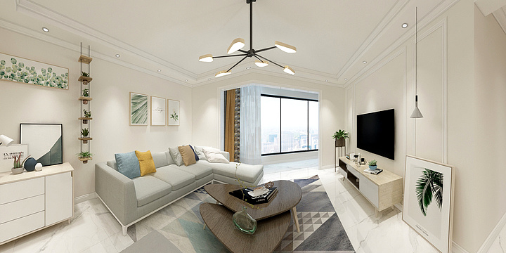 创青设计张老师-东湖一号B1户型张姐5栋302-装修设计方案