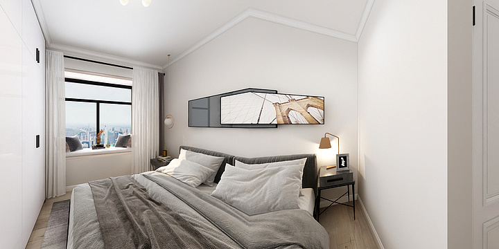 设计师崔璨-上湖名著90-装修设计方案