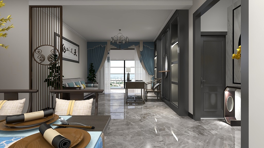 絔丄原创设计-幸福里一楼黑白灰现代风-装修设计方案