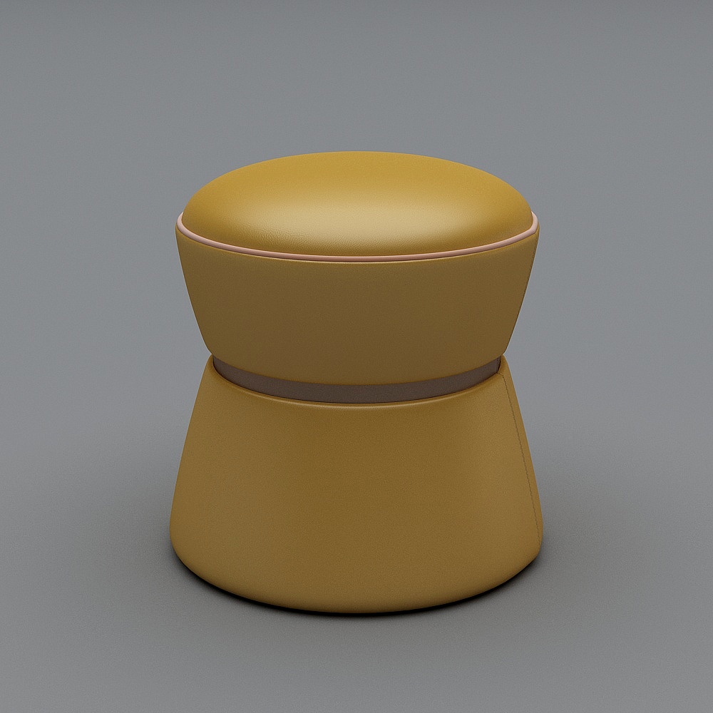 简美-H202-1妆凳3D模型
