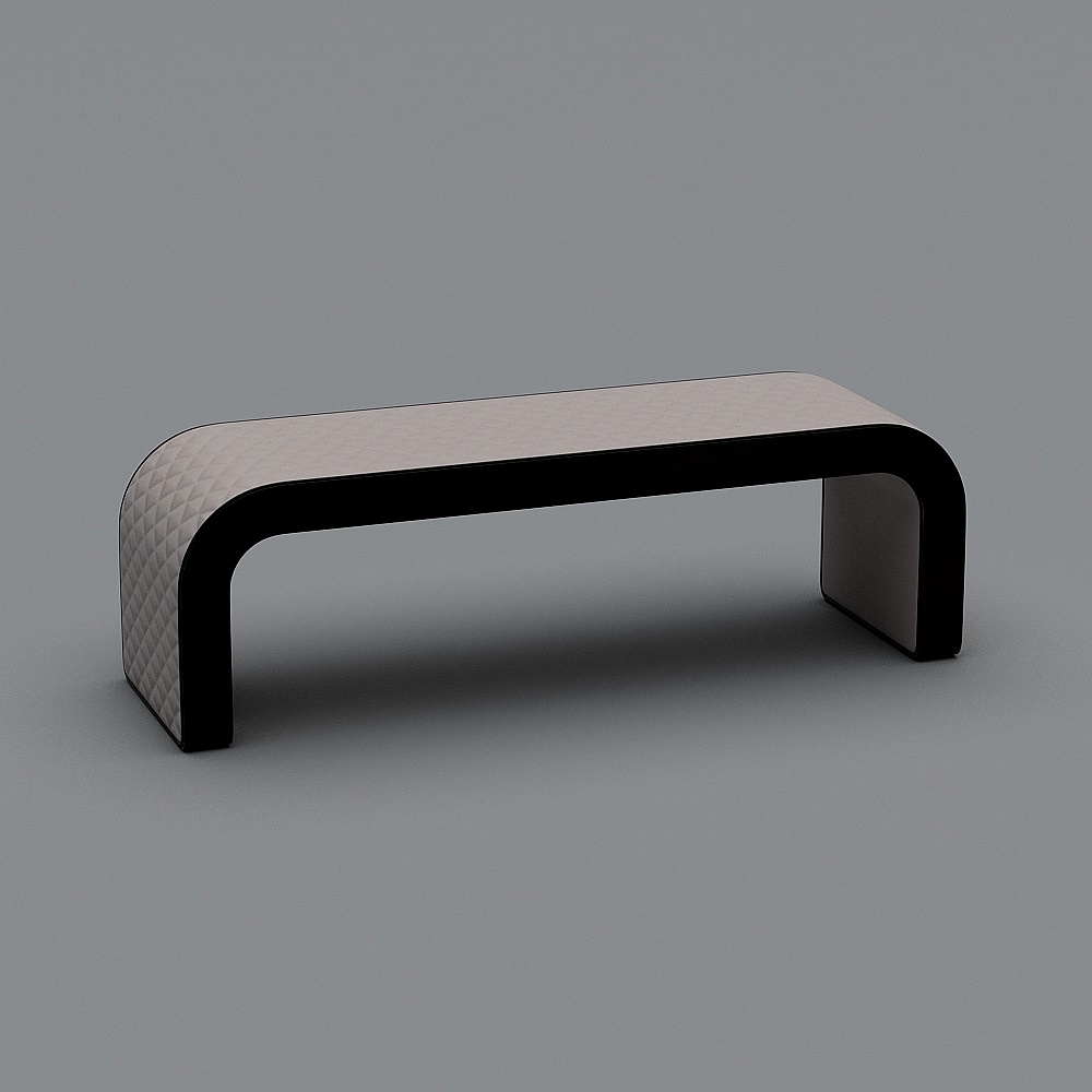 简美-H206床前凳3D模型