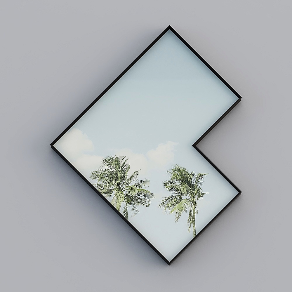 （50 50）  异形1 防水画   （黑色） 左3D模型