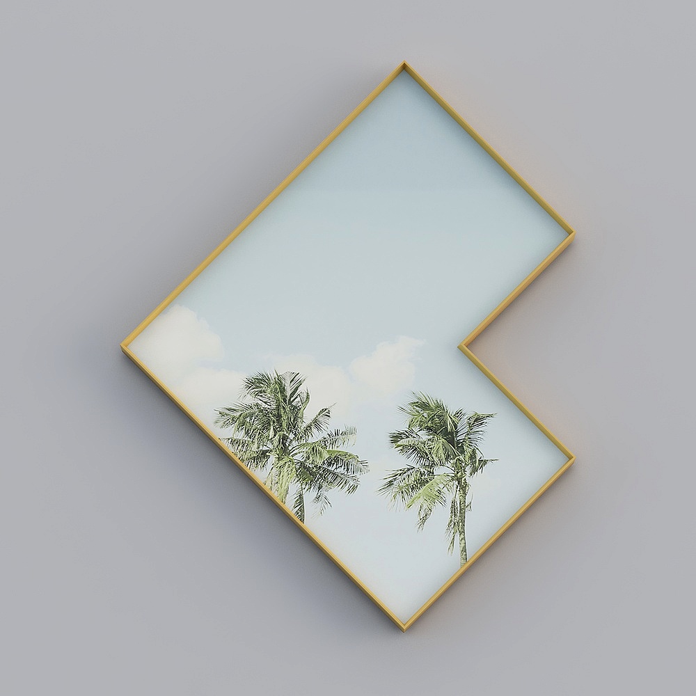 （50 50）  异形1 防水画   （金色） 左3D模型