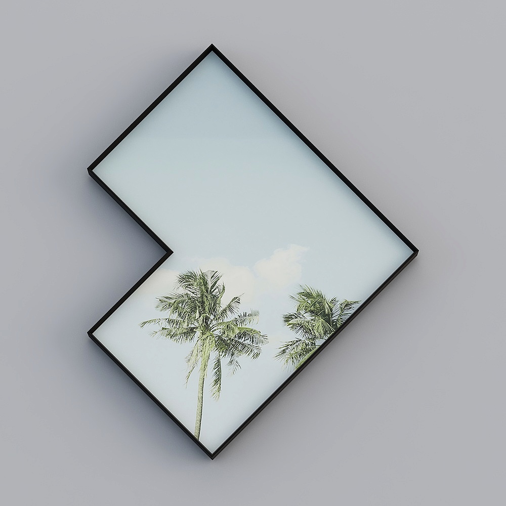 （50 50）  异形1 防水画   （黑色） 右3D模型