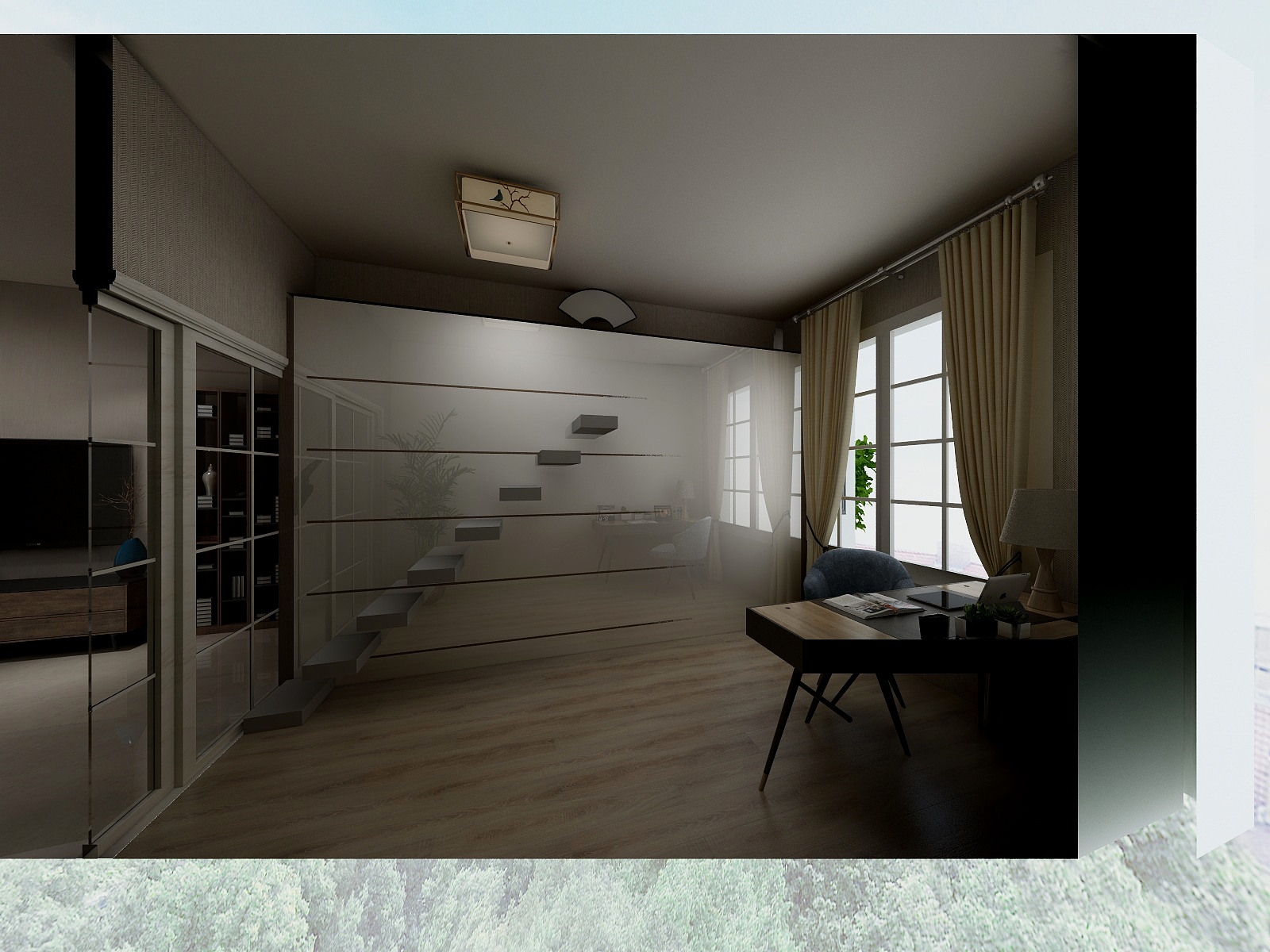 187****6388EHpm-化雨-罗汉山庄110平三室一厅一厨一卫0325-1309-装修设计方案