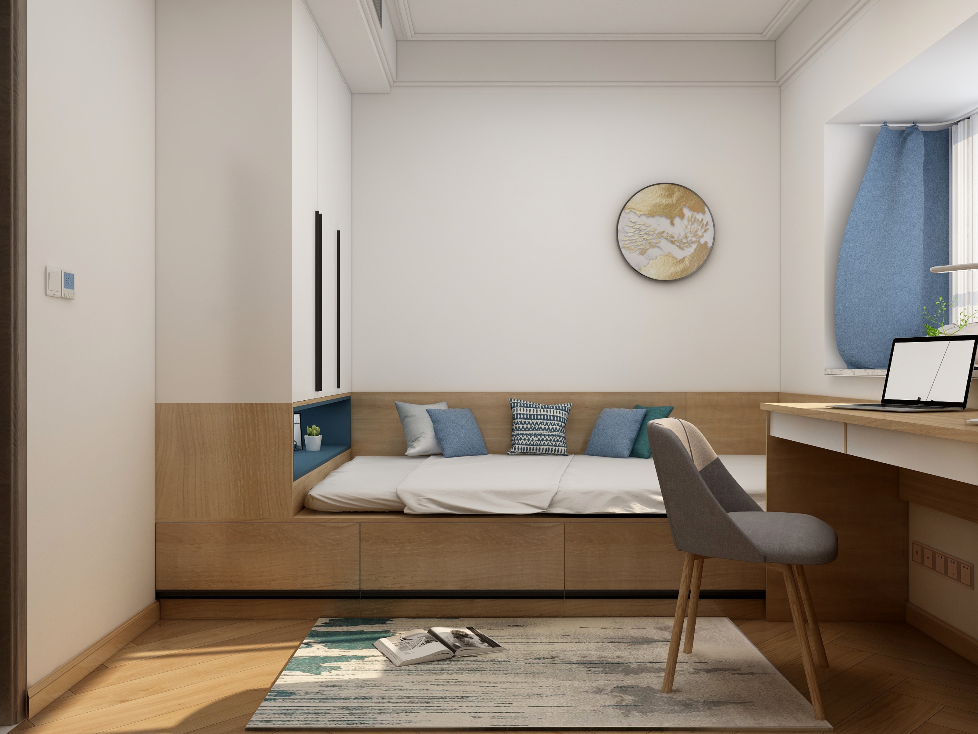 焦安昊-北欧榻榻米卧室-装修设计方案