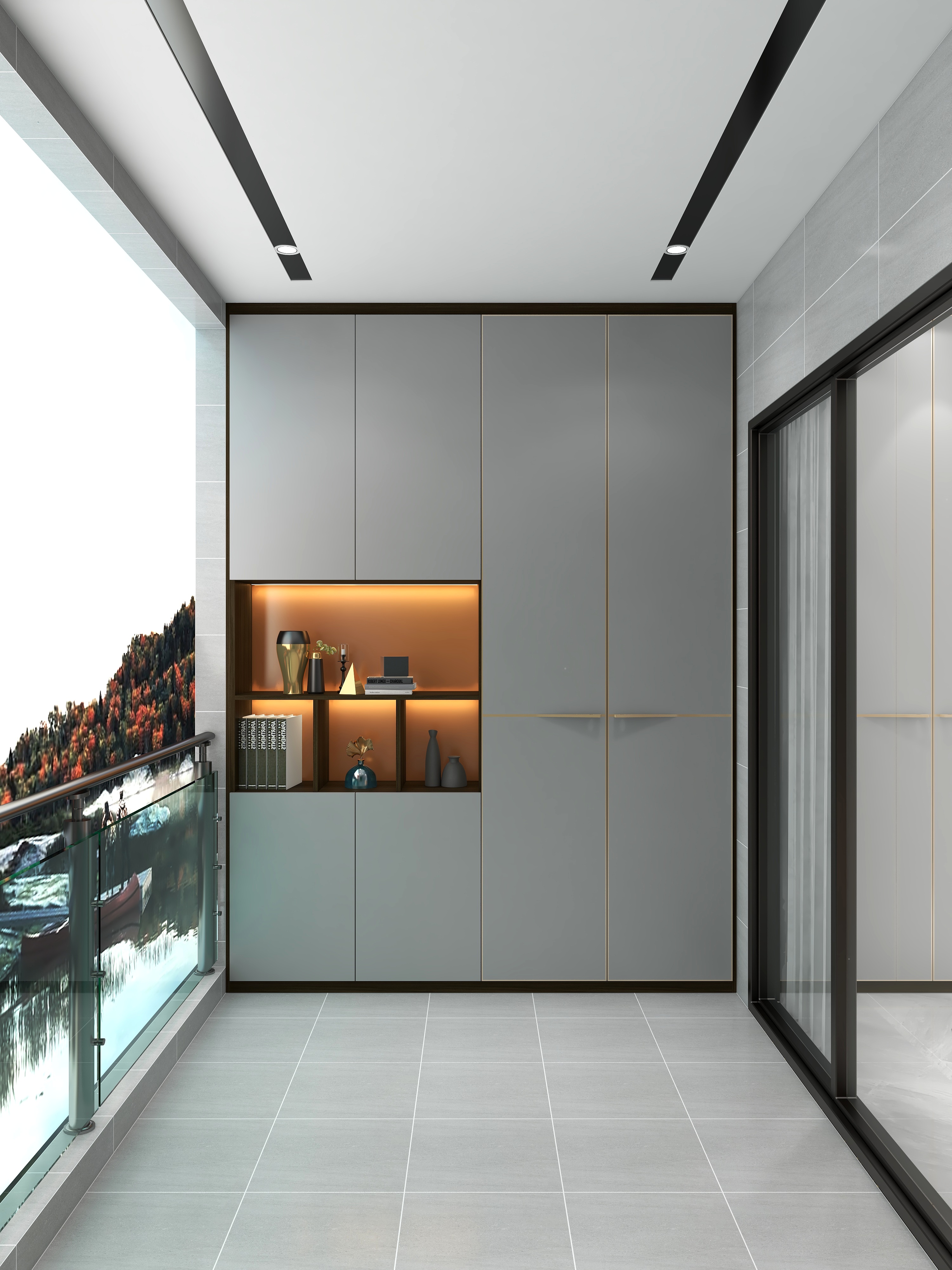 布凡设计1-意式轻奢风格《波斯顿金秋》装修效果图