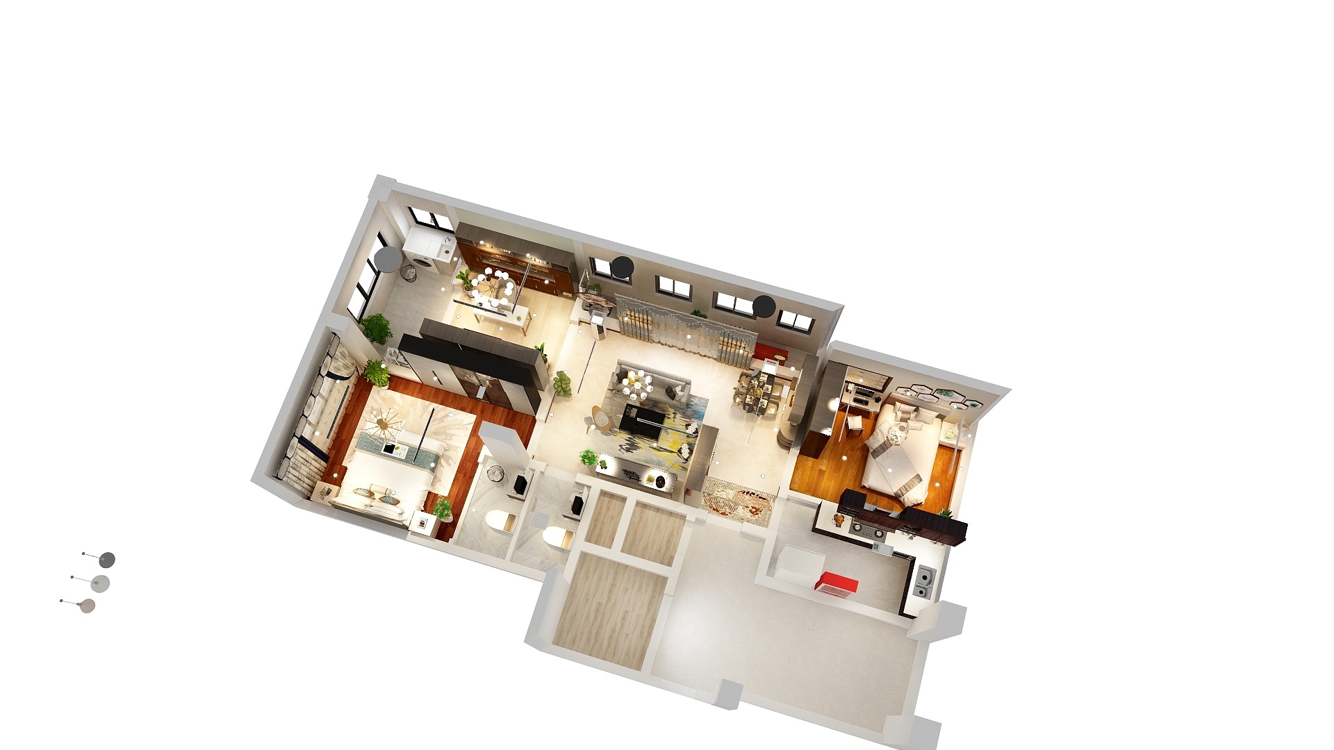 X光自动背光仪-瑞和园89.50㎡B户型3室2厅1卫-装修设计方案