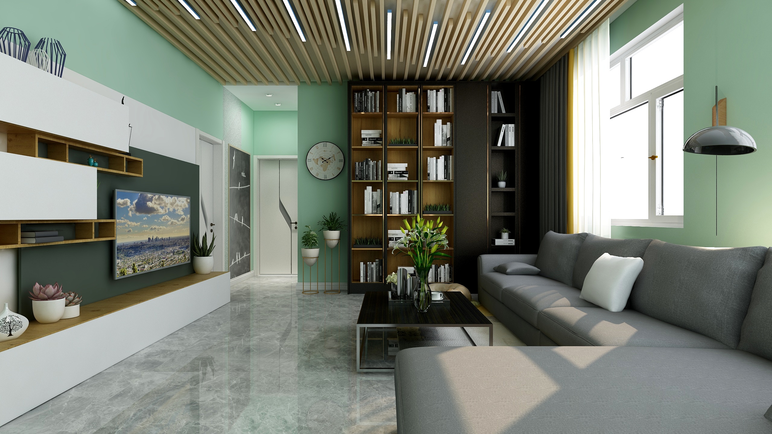 西雅图的海-瑞和园89.50㎡B户型2室2厅1卫-装修设计方案