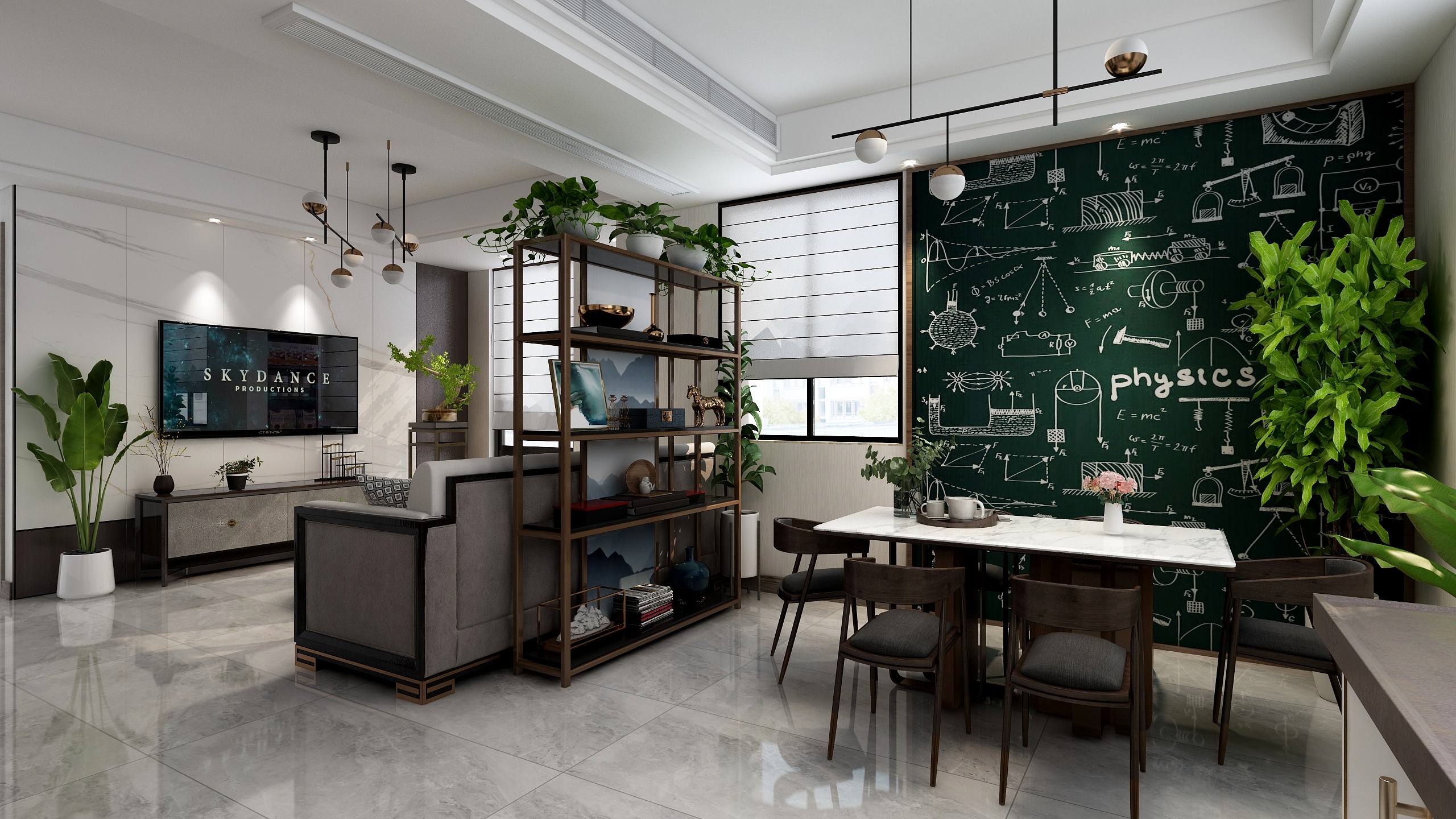 SNSJSWU-126方北欧二居装修效果图