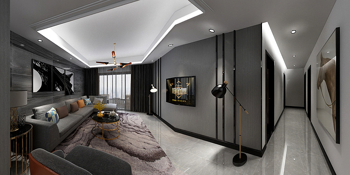 A7设计工作室-西班牙小镇--黑白灰-装修设计方案