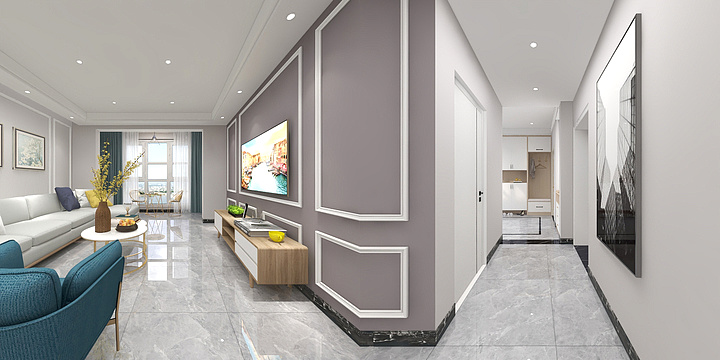 几何设计7277-龙井山小区？栋-8-4杨女士新块-装修设计方案