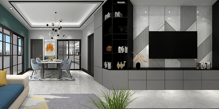 艺美装饰有限责任公司-瑞和园89.50㎡B户型3室2厅1卫-装修设计方案