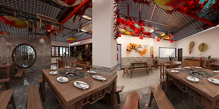 proactive-机场路 火锅店-装修设计方案