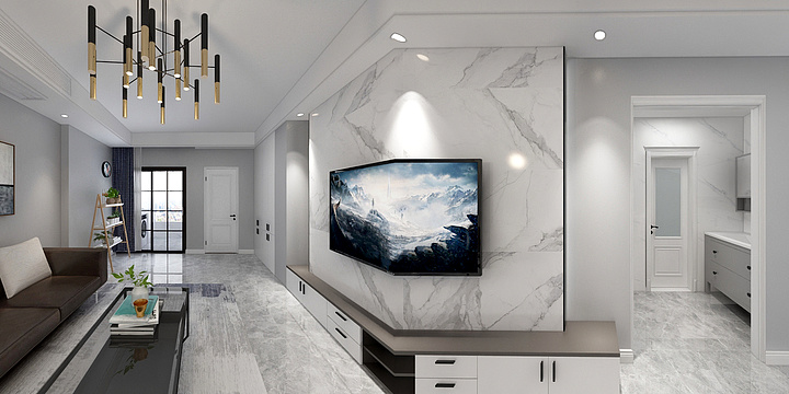 周维设计-金洋奥澜（灰色调）-装修设计方案