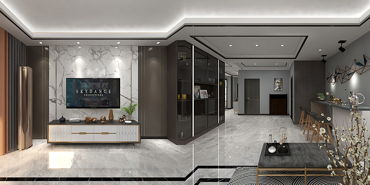 效果图有余-友谊新城张女士-轻奢-装修设计方案